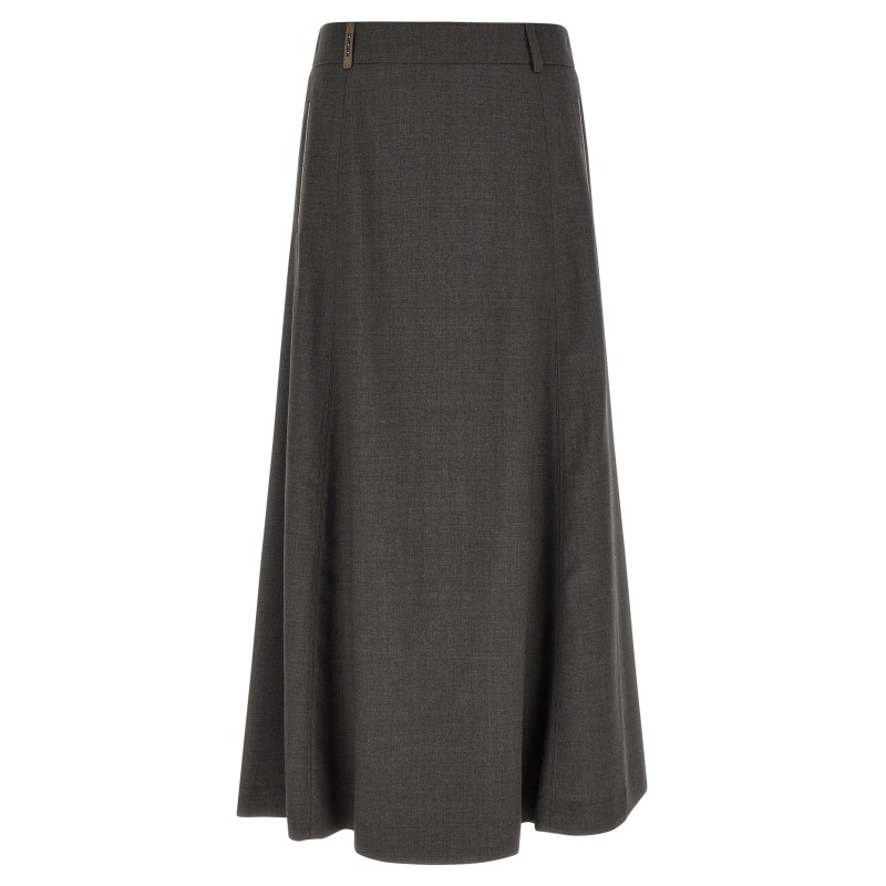 Flared skirt with loops