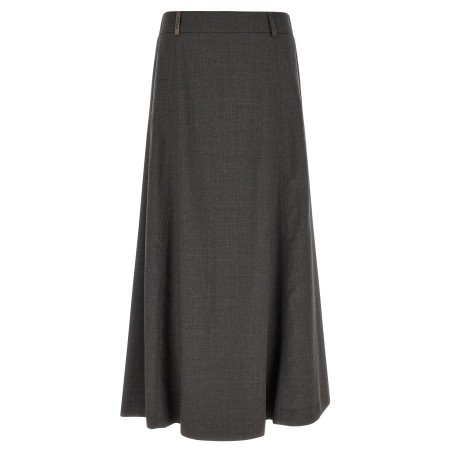 Flared skirt with loops