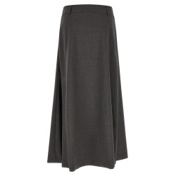Flared skirt with loops