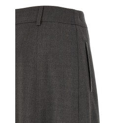 Flared skirt with loops