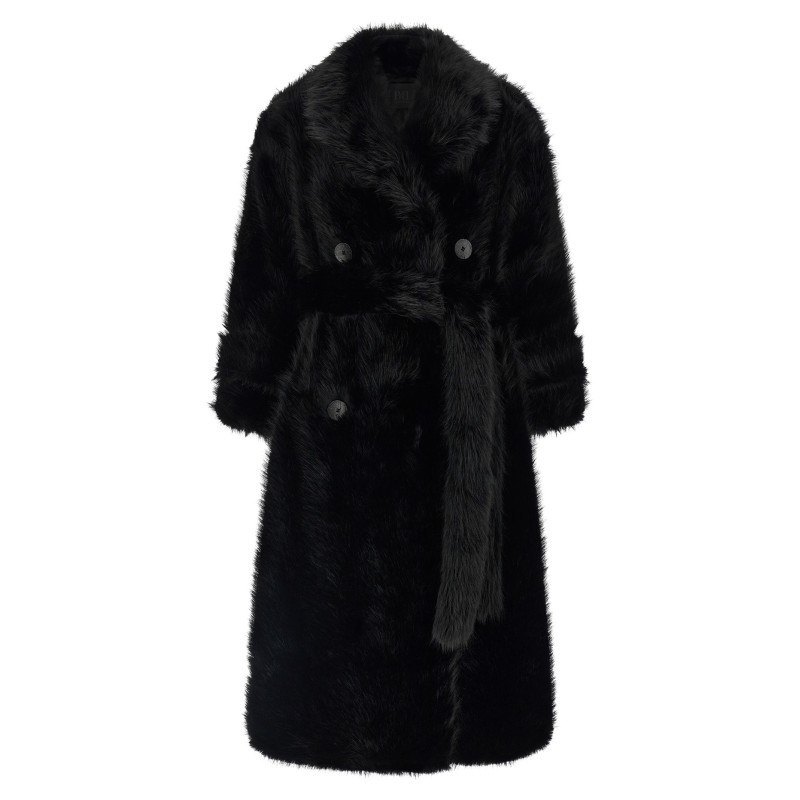 'Jackie' eco-fur trench coat
