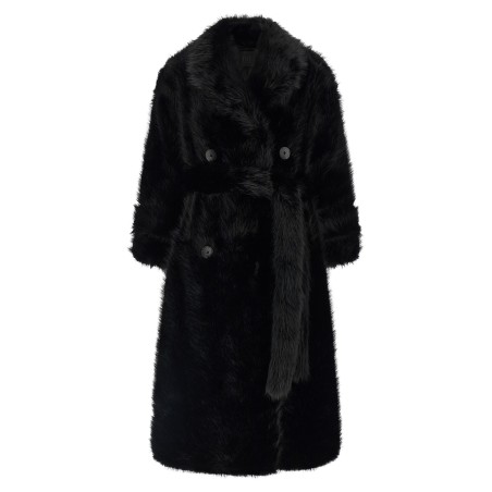 'Jackie' eco-fur trench coat