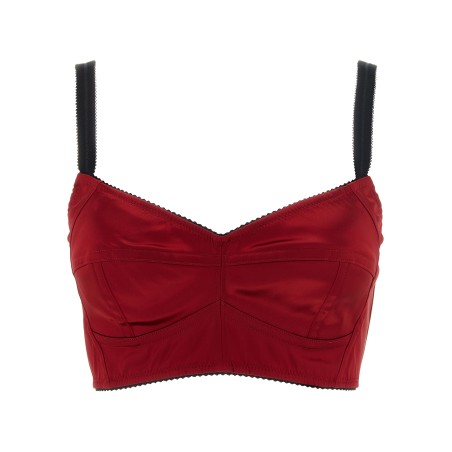 Bustier top with stitching