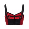 Bustier top with stitching