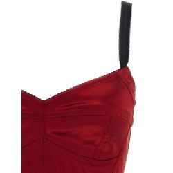Bustier top with stitching