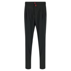 Red button pants