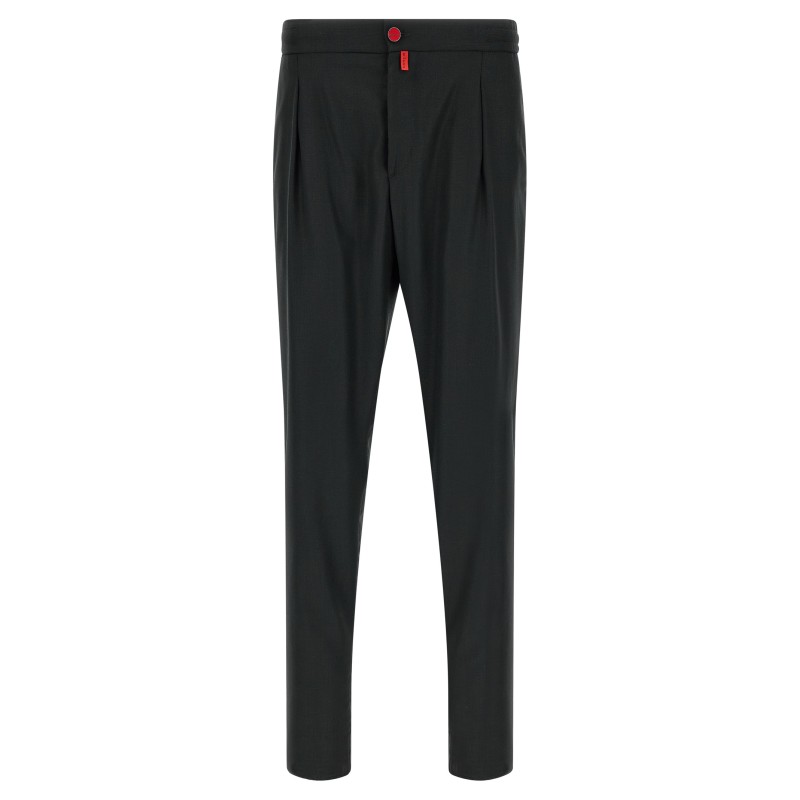 Red button pants