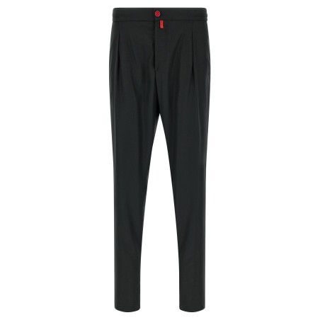 Red button pants