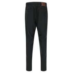 Red button pants