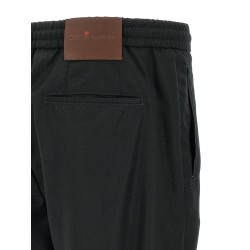 Red button pants