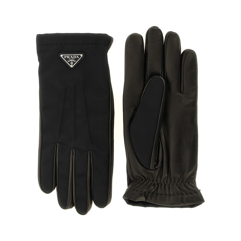 Re-Nylon and nappa gloves