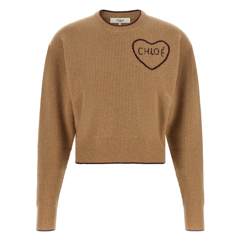 Heart intarsia sweater