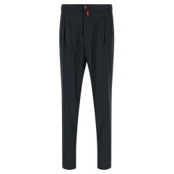 Red button pants