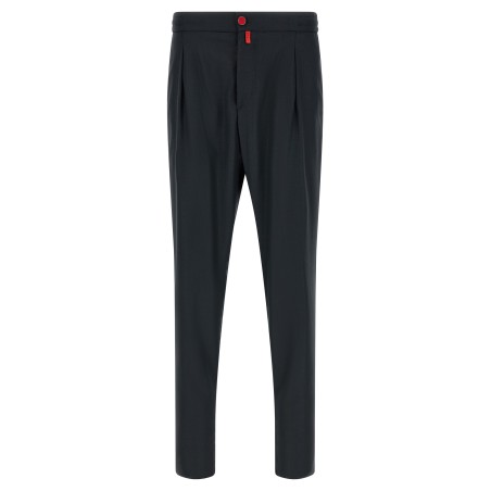 Red button pants