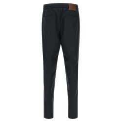 Red button pants