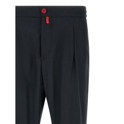 Red button pants
