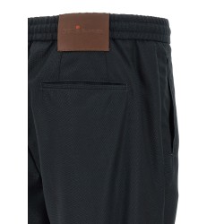 Red button pants