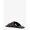 FF jacquard fabric sandals with embroidered logo
