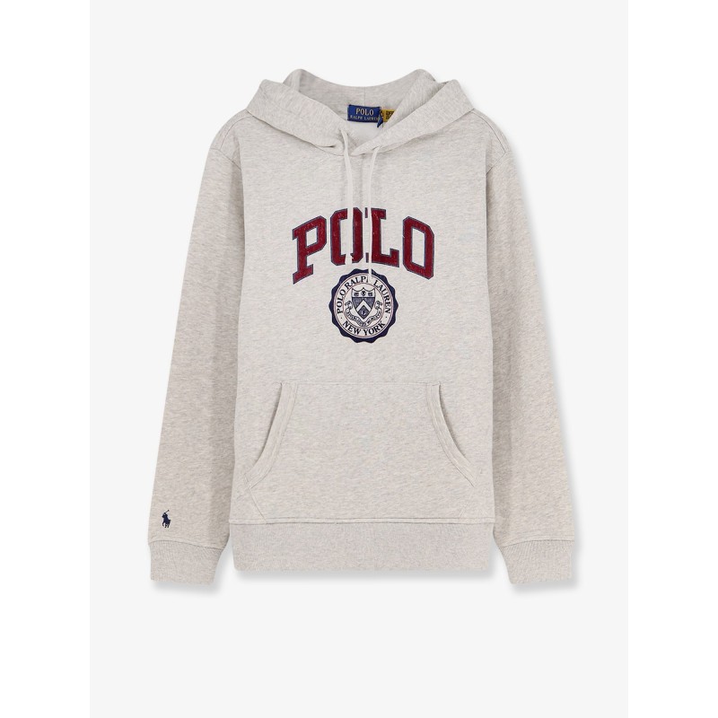 Hooded cotton blend sweatshirt