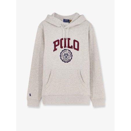 Hooded cotton blend sweatshirt