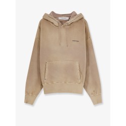 Cotton sweatshirt with front embroidered logo