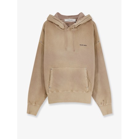 Cotton sweatshirt with front embroidered logo