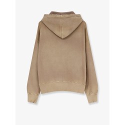 Cotton sweatshirt with front embroidered logo