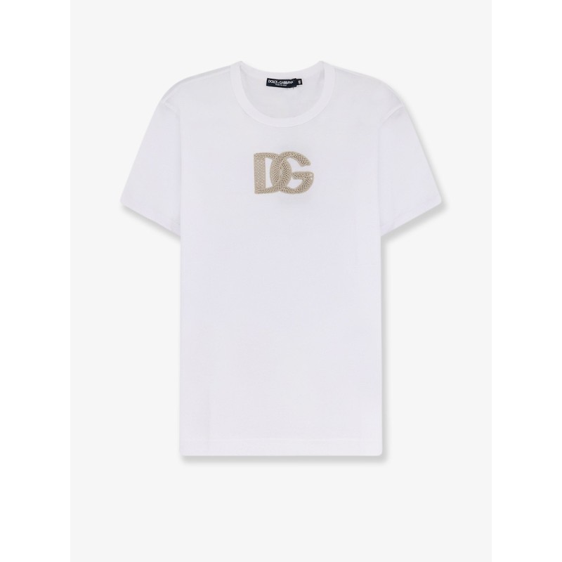 Cotton T-shirt with patch logo on the front
