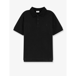 Piqué cotton polo shirt with Cassandre embroidery