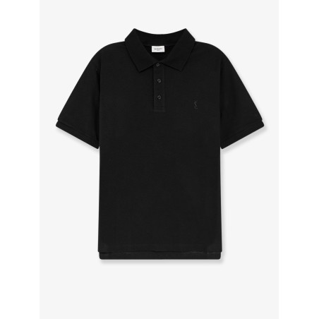 Piqué cotton polo shirt with Cassandre embroidery