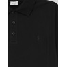 Piqué cotton polo shirt with Cassandre embroidery