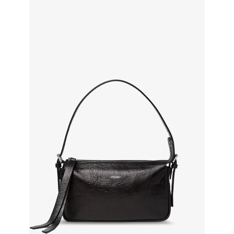 Zip Top Small vintage-effect leather shoulder bag