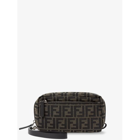 FF Zucca jacquard fabric clutch bag