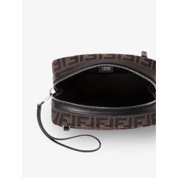FF Zucca jacquard fabric clutch bag