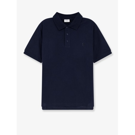 Piqué cotton polo shirt with Cassandre embroidery