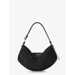 Paula's Ibiza-Swing raffia and leather shoulder bag