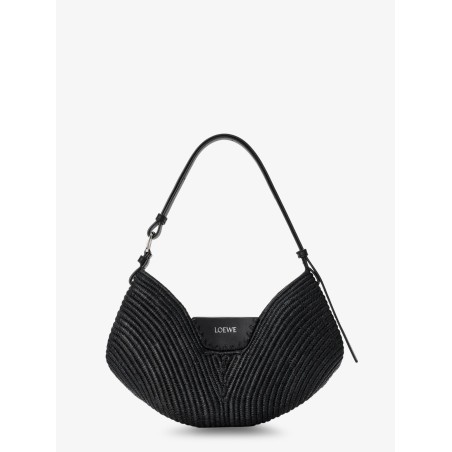 Paula's Ibiza-Swing raffia and leather shoulder bag