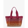 East-West Summer Banana multicolored raffia shoulder bag