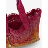 East-West Summer Banana multicolored raffia shoulder bag