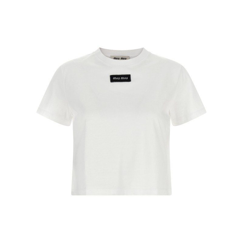 Logo patch crop T-shirt