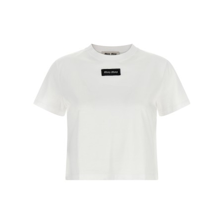 Logo patch crop T-shirt