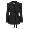 Stretch satin blazer
