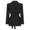 Stretch satin blazer
