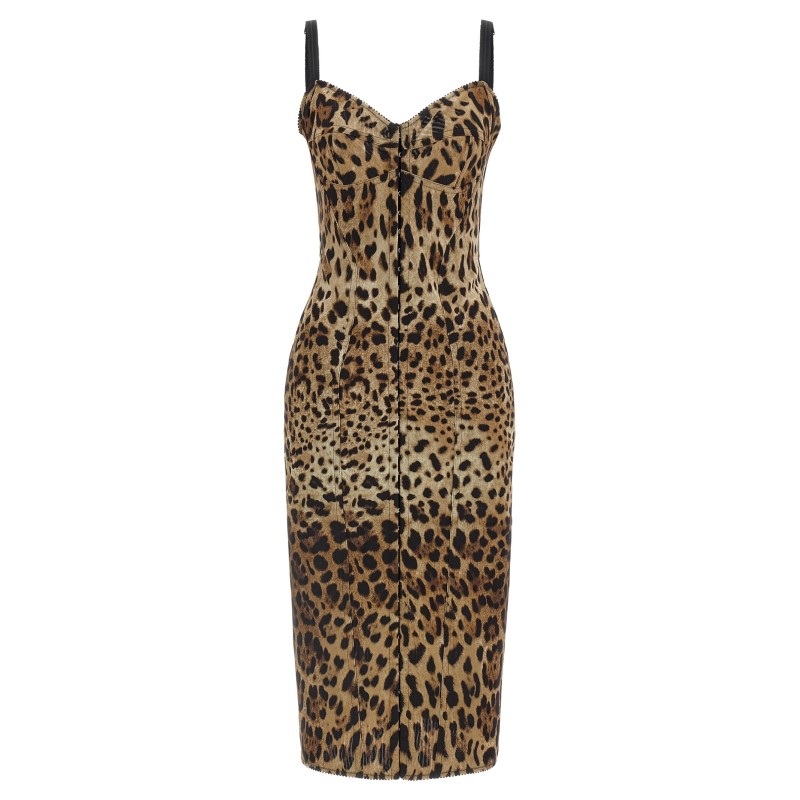 Animal-Print Corset Dress
