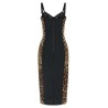 Animal-Print Corset Dress