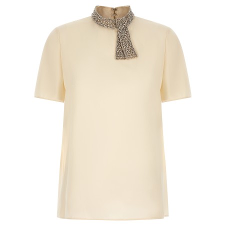 Valentino Garavani jewel collar top