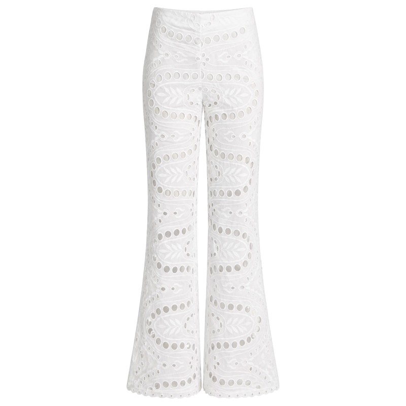 PANTALONE "STERN" CON MOTIVO TRAFORATO