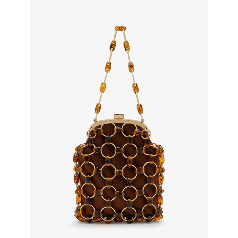 Brielle Wristlet leather handbag with all-over pearl detail