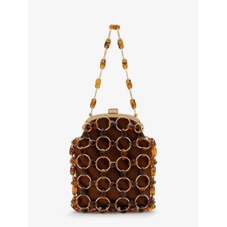 Brielle Wristlet leather handbag with all-over pearl detail