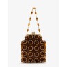 Brielle Wristlet leather handbag with all-over pearl detail